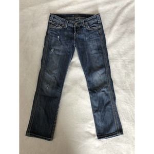Silver Jeans Women’s Size 26 Twisted Capri Denim Medium‎ Wash